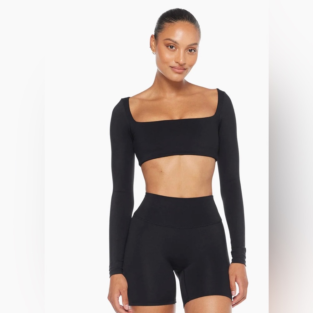 Crop Shop Boutique Black Long Sleeve Crop Top